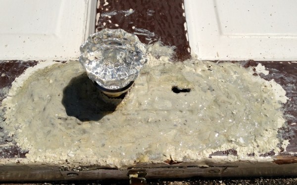 Door Plate Stripping Second Coat