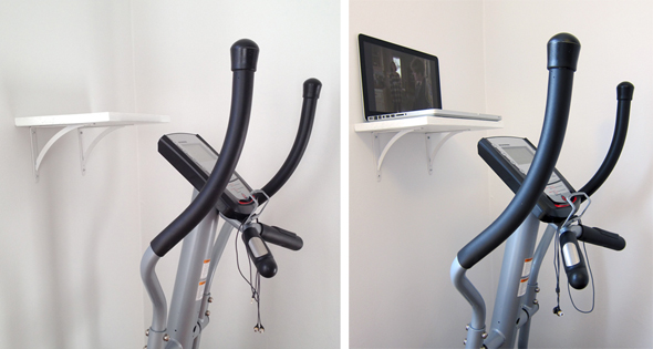 Elliptical Machine Laptop Shelf