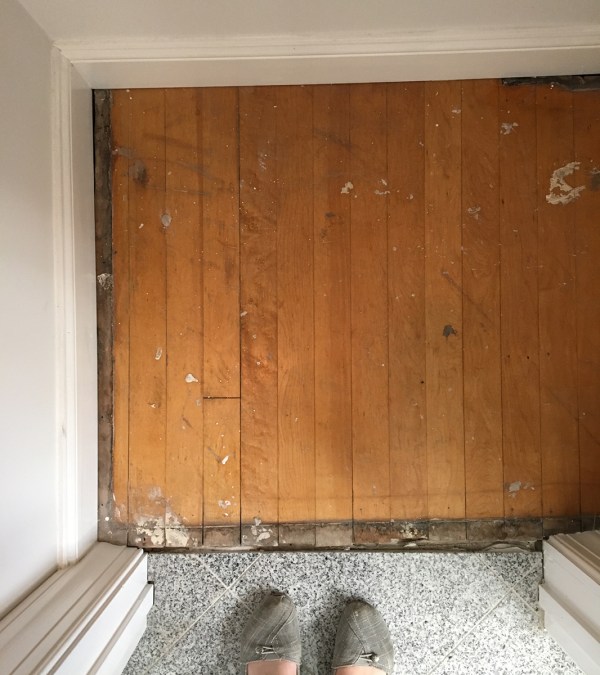 Bathroom Closet Floor Before 2