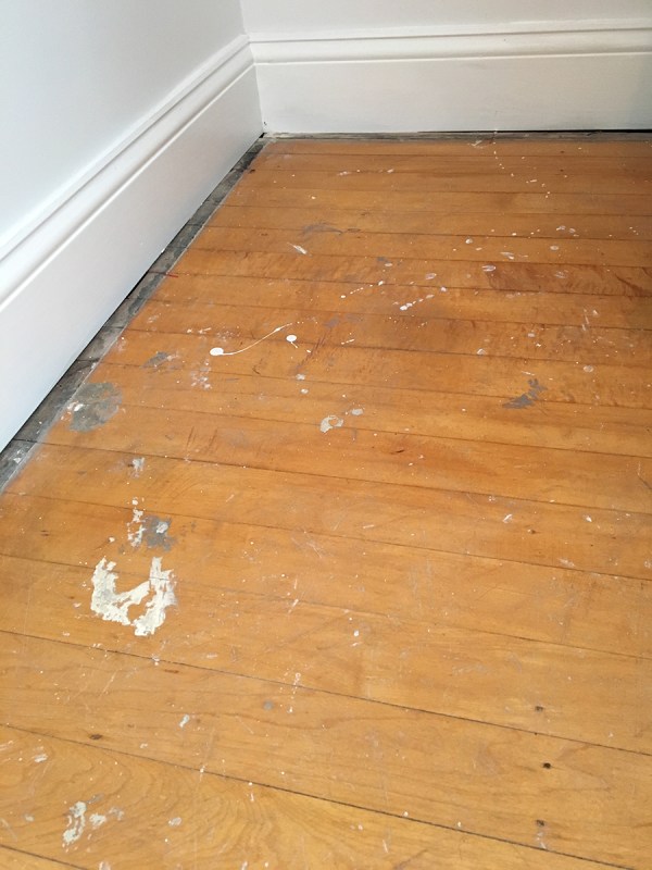 Bathroom Closet Floor Before