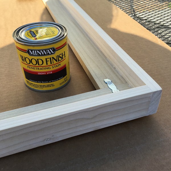 Staining a Picture Frame.JPG