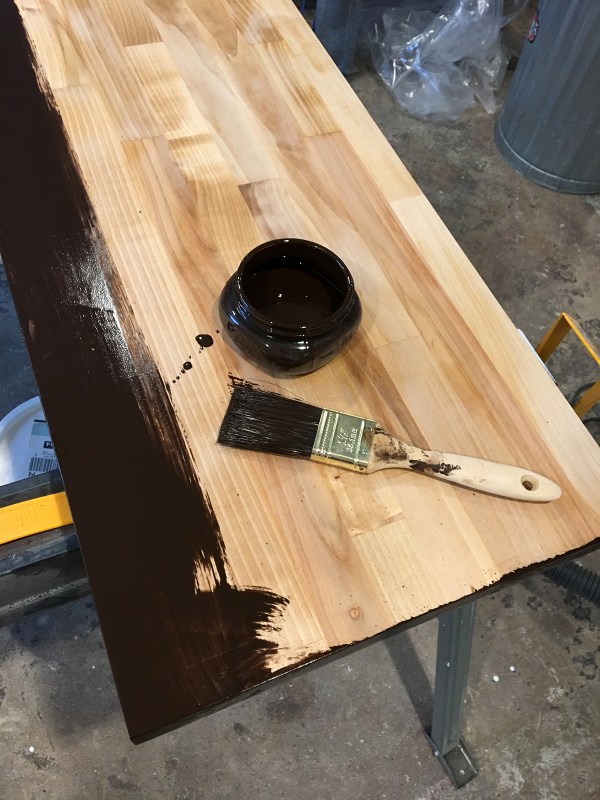Butcher Block Shelf Stain.JPG