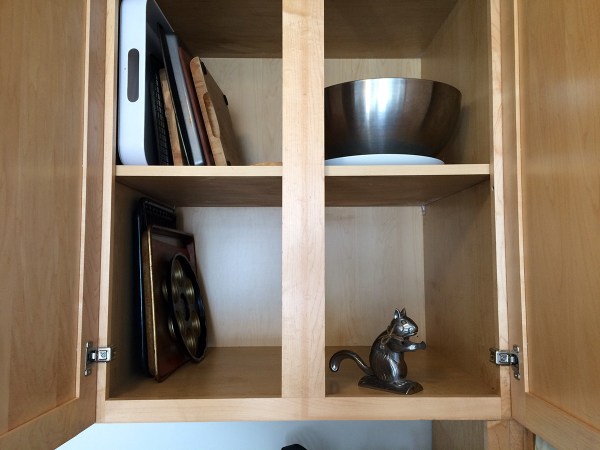 Microwave Cabinet Before